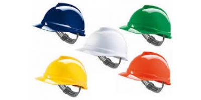 casco antinfortunistica Msa colore giallo arancione verde bianco blu 