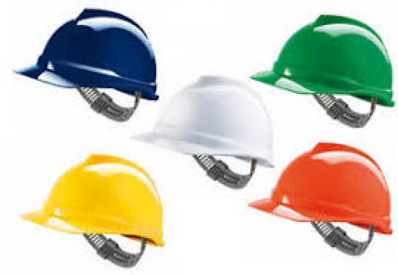 casco antinfortunistica Msa colore giallo arancione verde bianco blu 